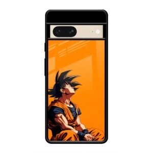 Contemplative Goku in Orange Glass Case for Google Pixel 7