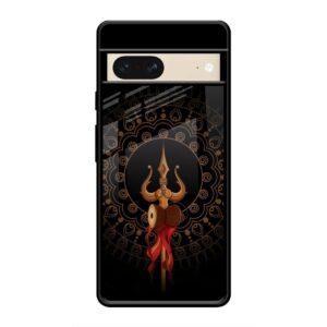 Beautiful art With Trishool Glass Case for Google Pixel 7