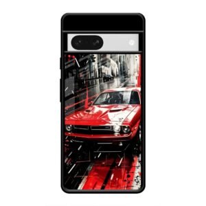 Midnight Cruiser Glass Case for Google Pixel 7A