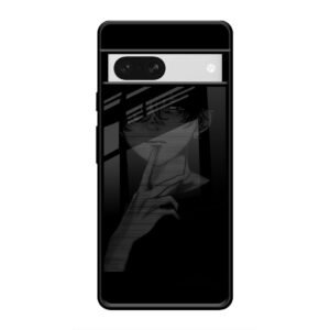 A boy Thinking Glass Case for Google Pixel 7A