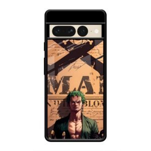 Pirate Hunter Zoro Wanted Poster Glass Case for Google Pixel 7 Pro