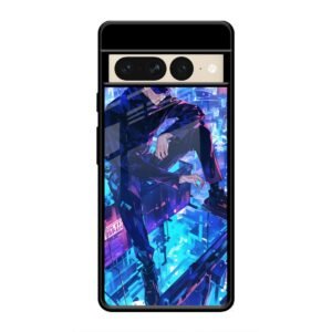 Cyberpunk Vigilante Glass Case for Google Pixel 7 Pro
