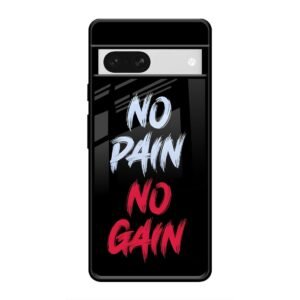 No Pain no Gain Glass Case for Google Pixel 8A