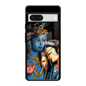 Radhe & Krishna Glass Case for Google Pixel 8A