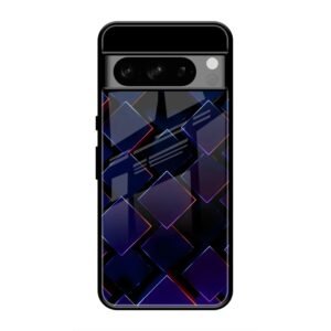 3D Square Glass Case for Google Pixel 8 Pro