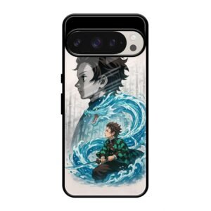Water Dragon Warrior Glass Case for Google Pixel 9 Pro