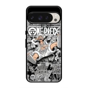One Piece Manga Collage Glass Case for Google Pixel 9 Pro