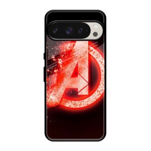 Avengers Logo Glass Case for Google Pixel 9 Pro