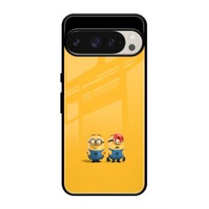 Minions Love Glass Case for Google Pixel 9 Pro