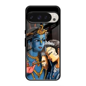 Radhe & Krishna Glass Case for Google Pixel 9 Pro