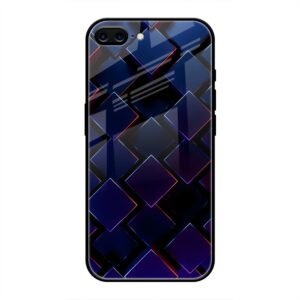 3D Square Glass Case for iPhone 8 Plus