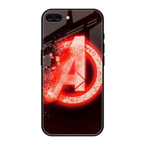 Avengers Logo Glass Case for iPhone 8 Plus