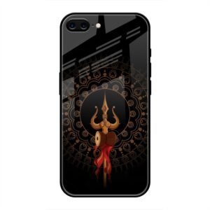 Beautiful art With Trishool Glass Case for iPhone 8 Plus