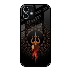 Beautiful art With Trishool Glass Case for iPhone 11