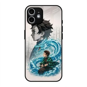 Water Dragon Warrior Glass Case for iPhone 12 Mini