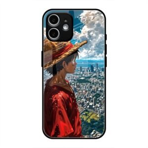 Straw Hat Overlooking the City Glass Case for iPhone 12 Mini