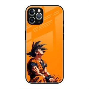 Contemplative Goku in Orange Glass Case for iPhone 12 Pro Max