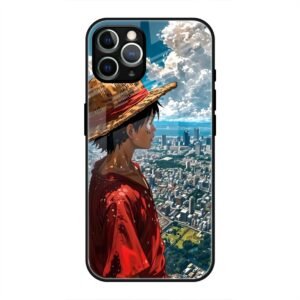 Straw Hat Overlooking the City Glass Case for iPhone 12 Pro Max