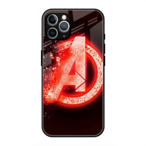 Avengers Logo Glass Case for iPhone 12 Pro Max