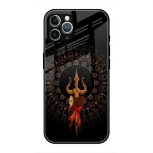 Beautiful art With Trishool Glass Case for iPhone 12 Pro Max
