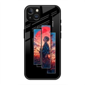 Samurai at Sunset Glass Case for iPhone 13 Mini