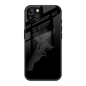 A boy Thinking Glass Case for iPhone 14 Plus