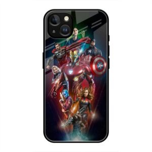 All avengers Glass Case for iPhone 14 Plus