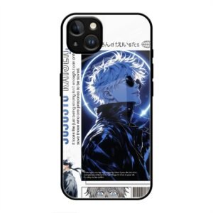 Jujutsu Kaisen Character Poster Glass Case for iPhone 15 Plus