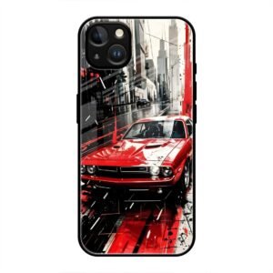 Midnight Cruiser Glass Case for iPhone 15 Plus