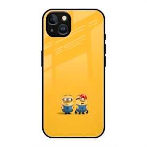 Minions Love Glass Case for iPhone 15 Plus