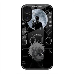 Satoru Gojo - The Honored One Glass Case for iPhone 16 Plus