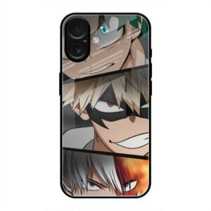 Determined Heroes Glass Case for iPhone 16 Plus