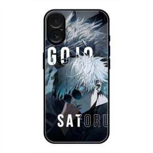 Gojo Satoru Anime Art Glass Case for iPhone 16 Plus