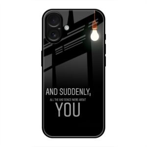 Quotes Glass Case for iPhone 16 Plus