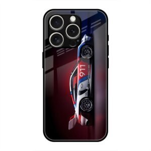 Porsche 911 Racing Legend Glass Case for iPhone 16 Pro