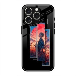 Samurai at Sunset Glass Case for iPhone 16 Pro