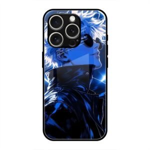Neon Halo Warrior Glass Case for iPhone 16 Pro