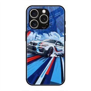 Dynamic BMW M2 Art Glass Case for iPhone 16 Pro
