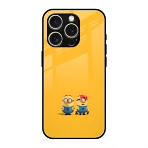 Minions Love Glass Case for iPhone 16 Pro