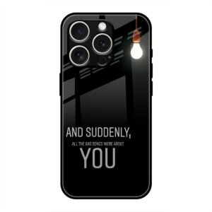 Quotes Glass Case for iPhone 16 Pro