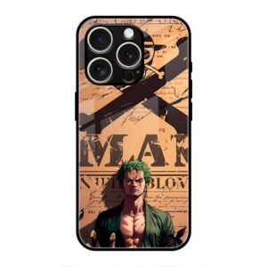 Pirate Hunter Zoro Wanted Poster Glass Case for iPhone 16 Pro Max
