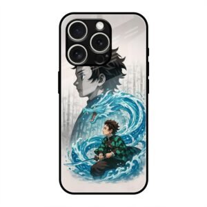 Water Dragon Warrior Glass Case for iPhone 16 Pro Max