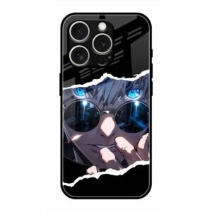 Azure Enigma Glass Case for iPhone 16 Pro Max