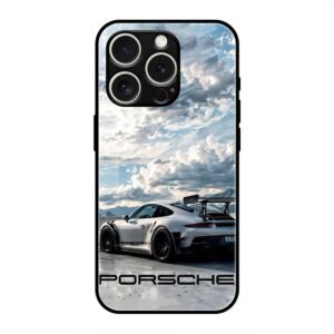 Porsche Under the Clouds Glass Case for iPhone 16 Pro Max