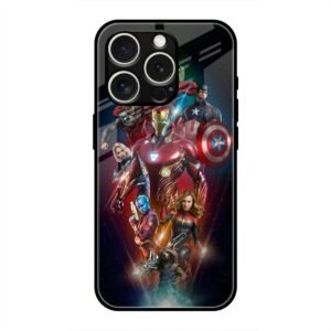 All avengers Glass Case for iPhone 16 Pro Max