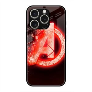 Avengers Logo Glass Case for iPhone 16 Pro Max