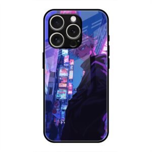 Neon City Streets Glass Case for iPhone 16 Pro Max