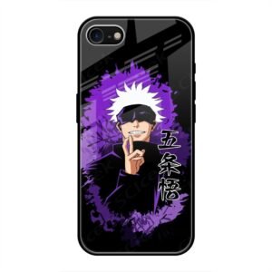 Gojo Satoru - The Honored One Glass Case for iPhone SE