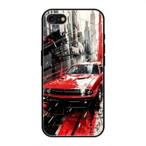 Midnight Cruiser Glass Case for iPhone SE