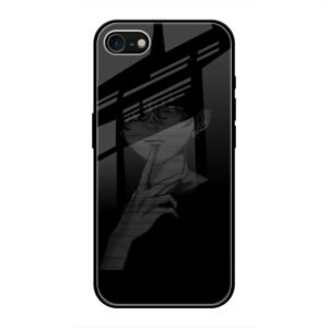 A boy Thinking Glass Case for iPhone SE